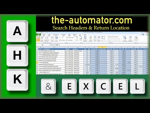 Excel & AutoHotkey- Search Headers for terms & return references to columns