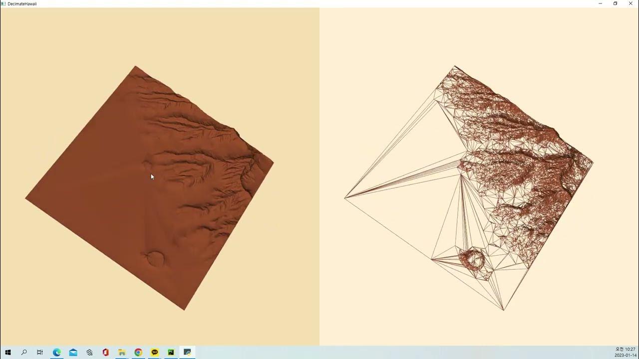 VTK Python Example - DecimateHawaii - YouTube