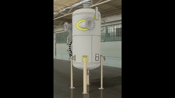 Vertical Vessel With Support Legs