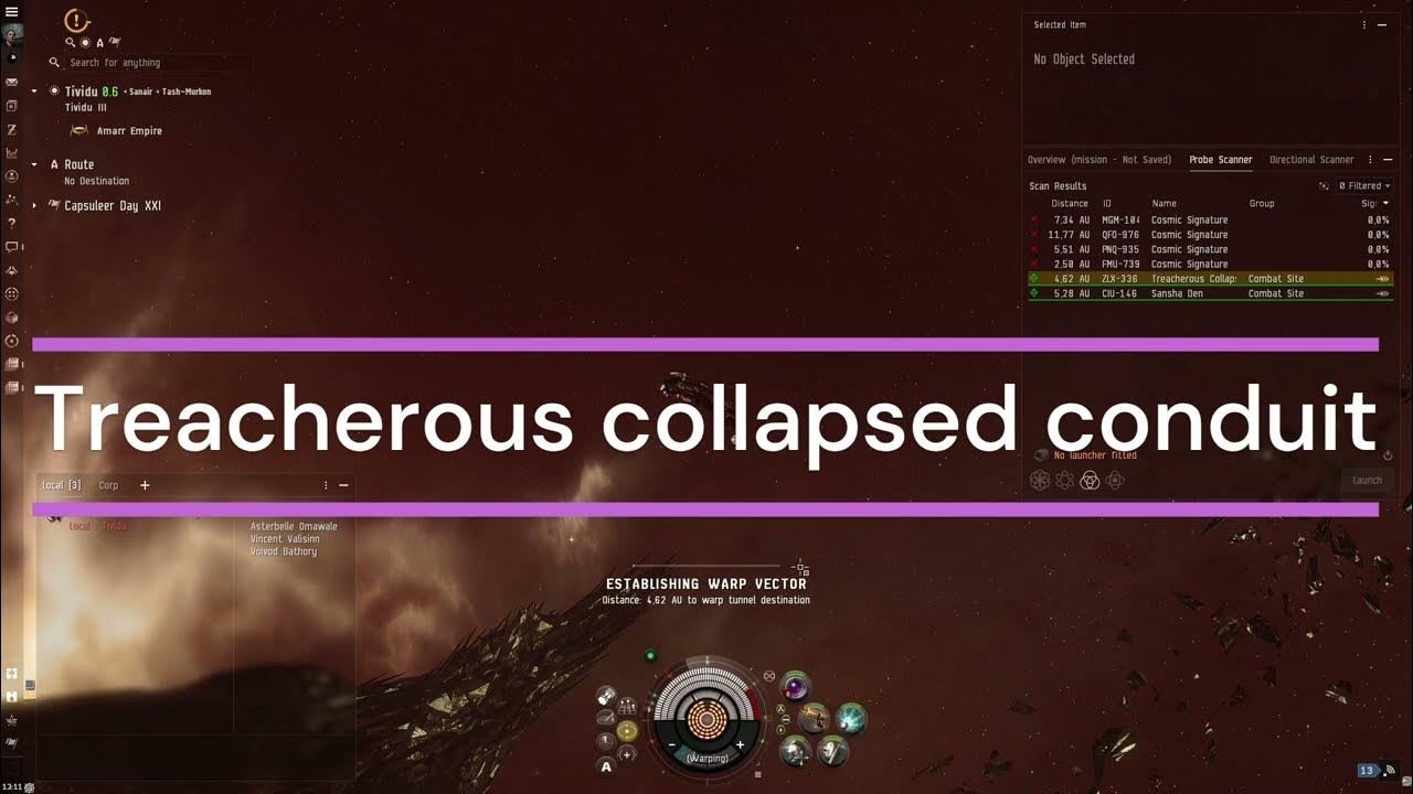 EVE online capsuleer day XXI Treacherous Collapsed Conduit YouTube