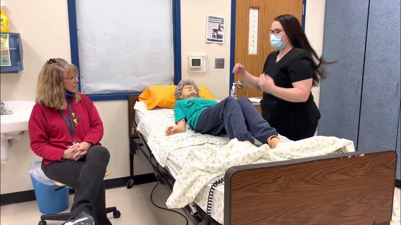Moving a person up in bed using a draw sheet HOSA 2022 YouTube