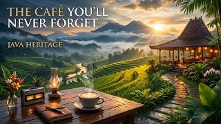 ☕ Luxury Rainy Rice Terrace Café | Smooth Jazz & Rain Sounds for Relaxing, Study & Sleep • 24/7 LIVE