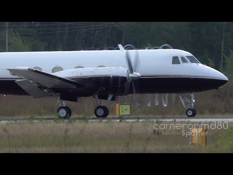RARE Grumman Gulfstream I visits Nassau,Bahamas
