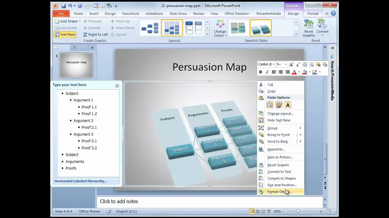 persuasion map in powerpoint 2010 youtube persuasion power point