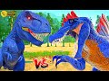 Level 40 Spinosaurus Vs Orange Tyrannosaurus Rex - Jurassic World Evolution Dinosaurs Fight