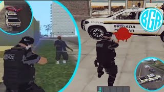 Patrulhamento BM  No BGR 2, policialzinho metido a Ladrão no GTA RP imitando O Cabisbaixo...