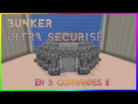 UN BUNKER ULTRA SECURISÉ DANS MCPE !!! [3 Commandes]