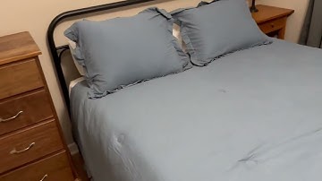 Honest review Chezmoi 3Piece Comforter Set w Ruffled Edge