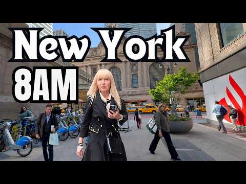 New York, Hoa Kỳ | Morning Midtown Manhattan | Tour Đi Bộ 4K