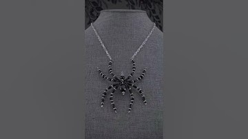 DIY Jewelry | Handmade Necklace Design: Beaded Wire Spider Tutorial | Halloween Jewellery Ideas 2024