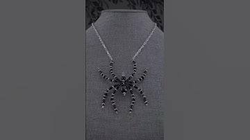 DIY Jewelry | Handmade Necklace Design: Beaded Wire Spider Tutorial | Halloween Jewellery Ideas 2024