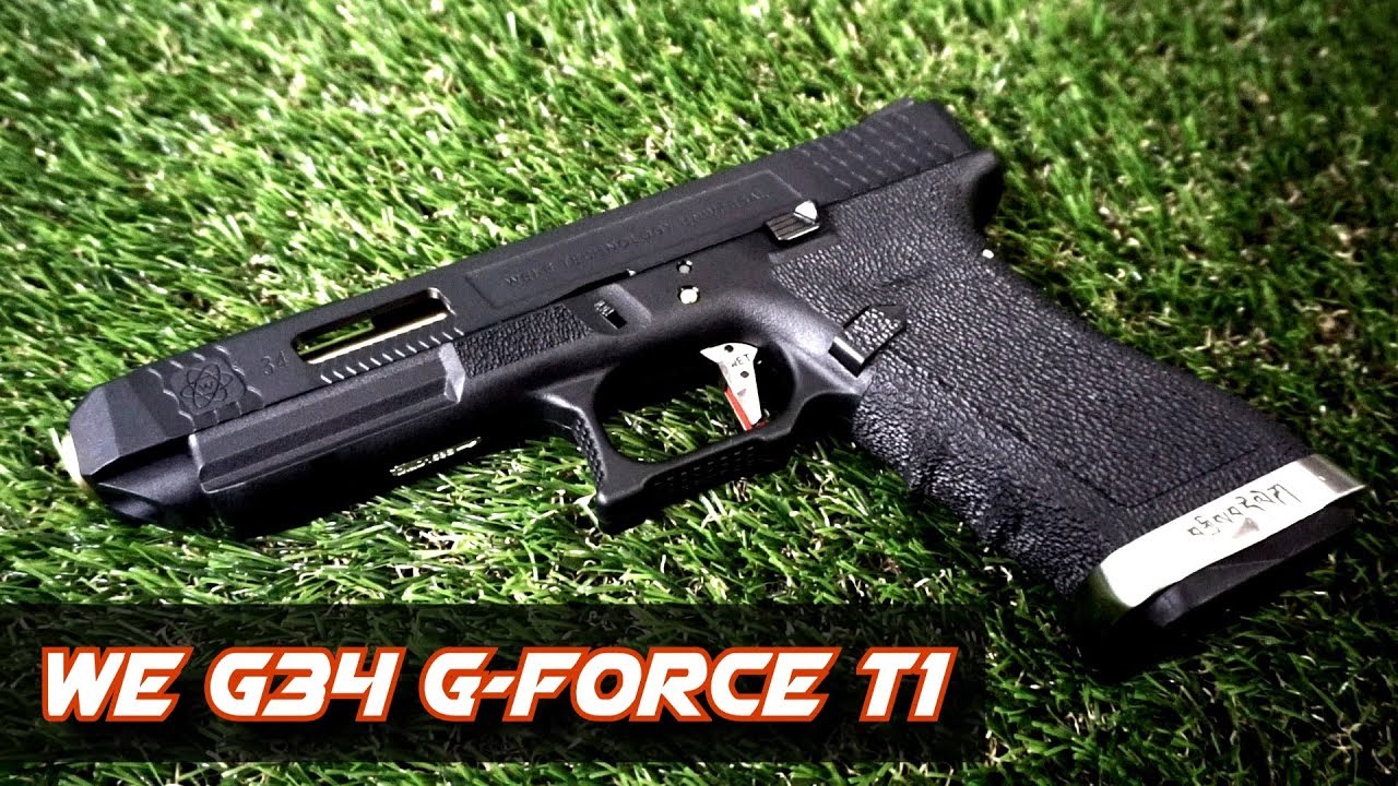 Review] WE G-Force G34 T1 - GBB Pistol (Glock34 Custom) - YouTube
