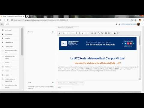 Tutorial 2 edición de Aula Virtual presentación UCC