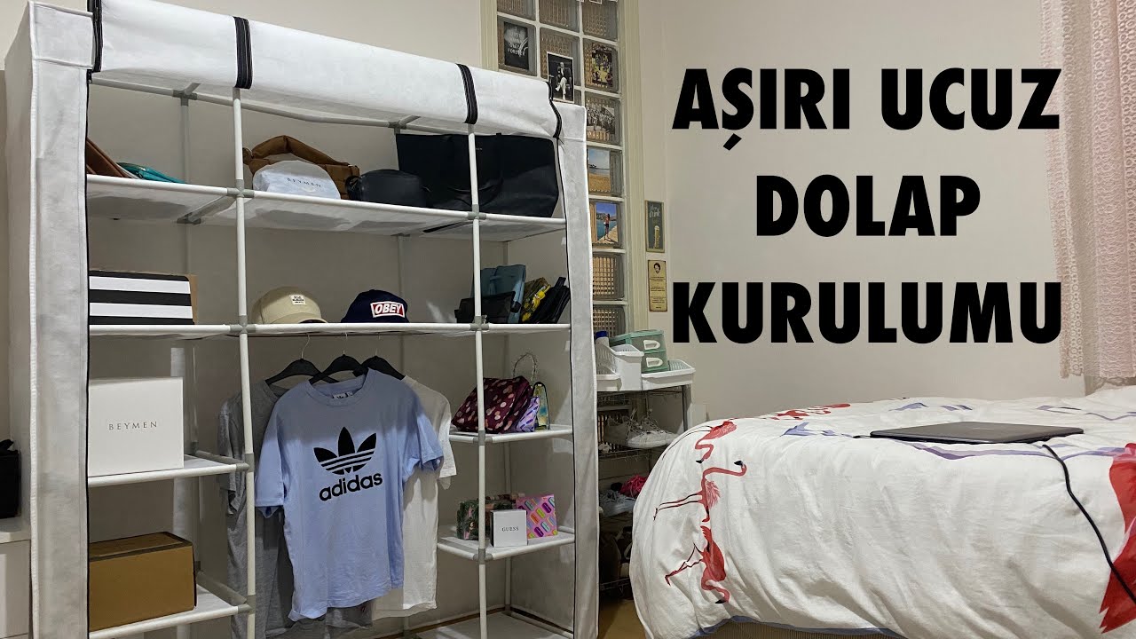 100 TL'YE ALINABİLECEK EN GÜZEL DOLAP! | pratik bez dolap kurulumu