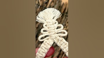Satisfying Macrame Snowflake Detail ✨ Square Knot Trick | Makramee Kreuzknoten Muster #shorts