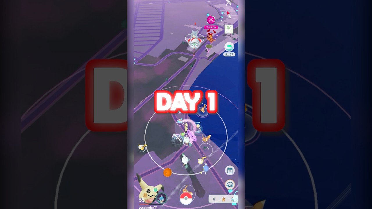 I can’t go home till I catch a ✨shiny✨ Pokemon! Day 1  #pokemon #shinypokemon #pokemongo