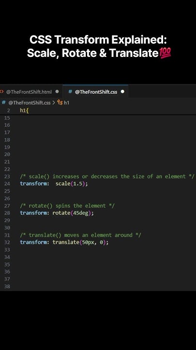 Css Transform Explained #shorts #css #webdevelopment - YouTube