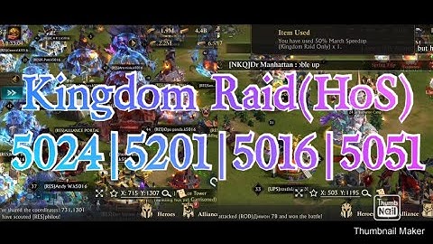 Kingdom Raid(HoS)5024|5201|5016|5051 Part 1| King Of Avalon