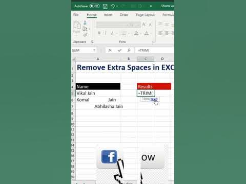 Remove Extra Space in Excel - YouTube
