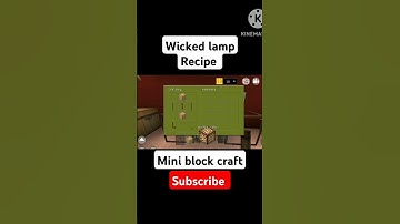 how to make wicked lamp in mini block craft