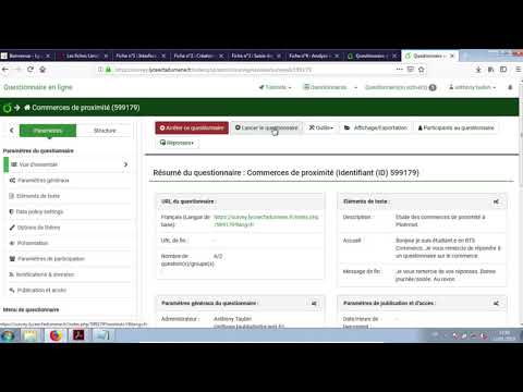 Tuto vidéo : Utiliser le mode accès restreint dans LimeSurvey Version 3.15.3