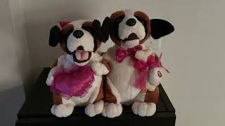 Animated Singing Duo St Bernard Dog Plush Couple I Got You Babe