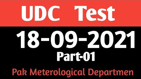 UDC Paper dated 18-09-2021| Meteorological Department part-01
