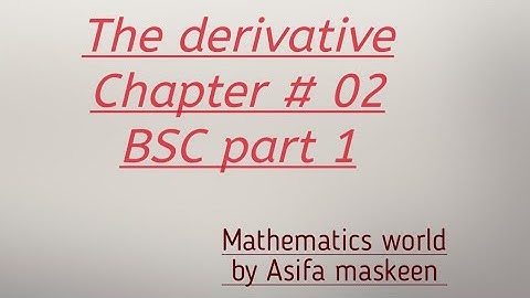 Derivative exercise 2.2 class 13