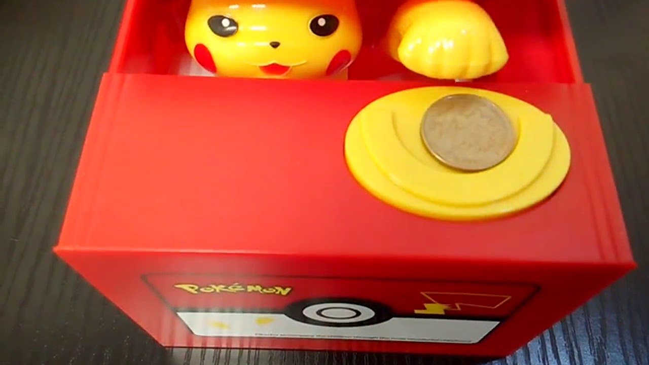 NEW POKEMON 2017 Pikachu Coin Stealer Piggy Bank HOT!! YouTube