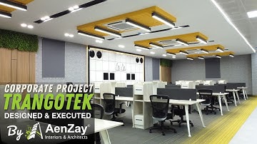 Modern Corporate Office  | TrangoTek | Interior Designed & Execution by AenZay Interiors #corporate