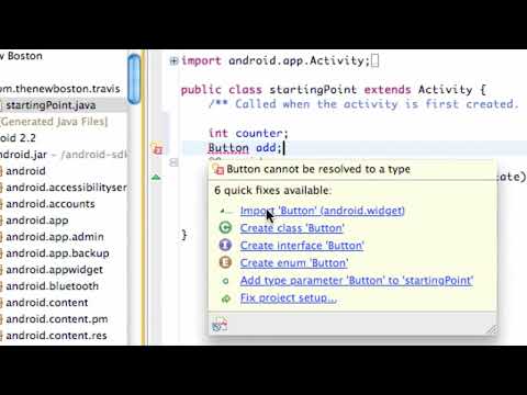 Android Application Development Tutorial   8   Setting up Variables and Referencing XML ids   YouTub