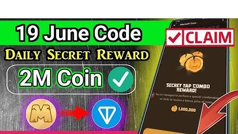 Meme fi Coin Daily Combo 2 million Coin || 19 June 2024 || Secret Code ||