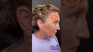 Flower face paint design tutorial