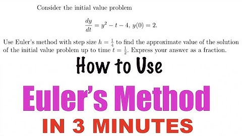 3 MINUTE TUTORIAL on How to Use the EULER