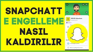 Snapchat'te insanların engeli nasıl kaldırılır!Snapchat'te biri nasıl engellenir ve engeli kaldırılı Resimi