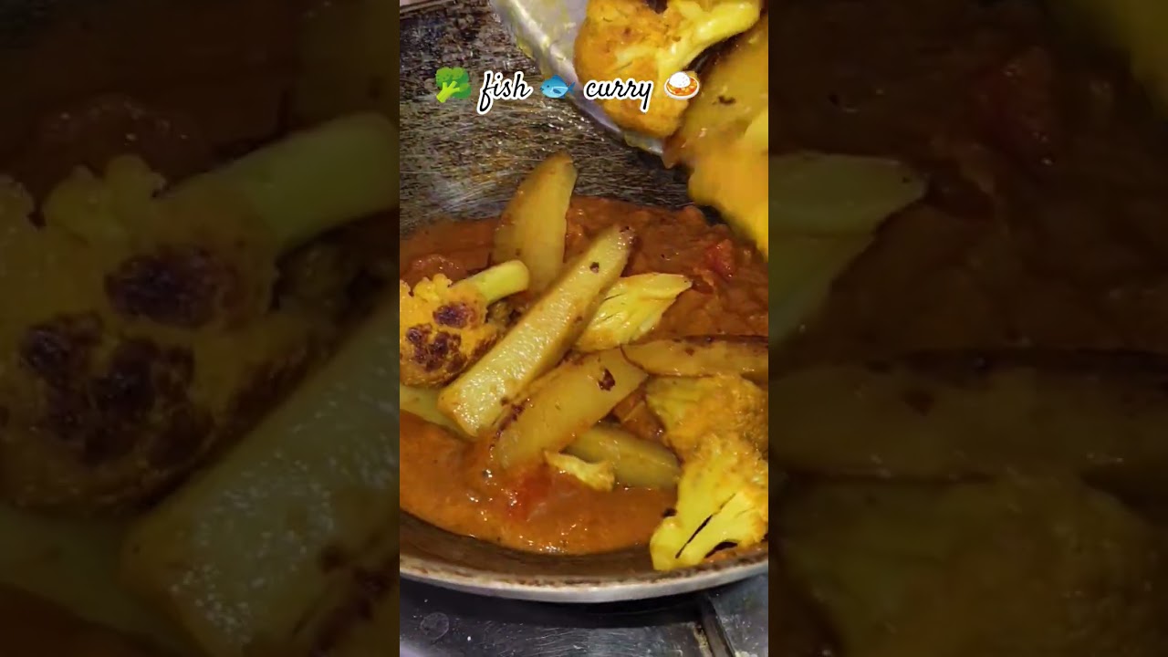 cauliflower 🥦 fish curry 😋#shorts#ytshorts#viralshorts #cooking#homemadefood#supportmychannel#viral