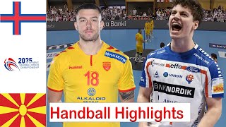 Faroe Islands Vs North Macedonia handball Highlights men's world championship Qualification 2025 screenshot 4