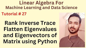 Tutorial 27: Rank Inverse Trace Flatten Eigenvalues and Eigenvectors of Matrix using Python