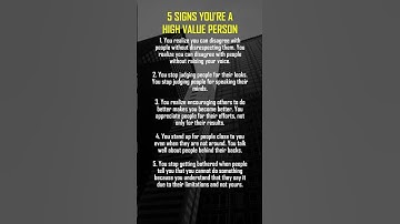 Are you a high value person?