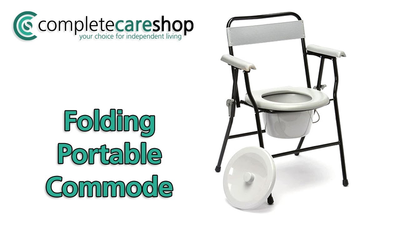 The Folding Portable Commode Highly Portable Toileting Aid YouTube