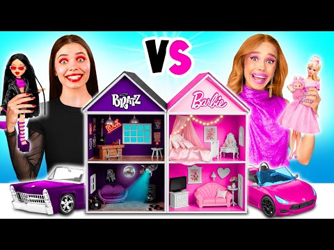 We Build Amazing Doll House Barbie Vs Bratz Challenge