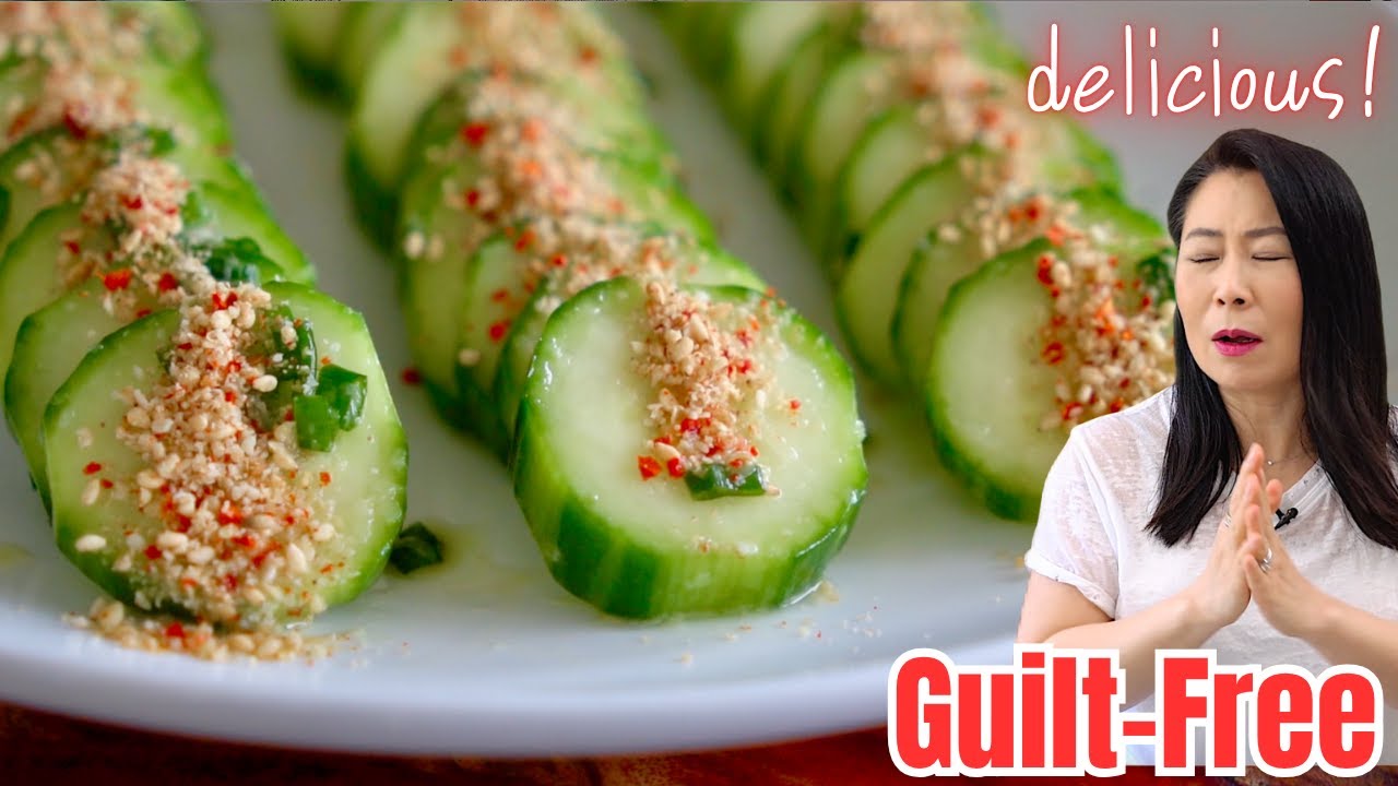 🥒I never get sick of eating this❗️ GUILT-FREE Delicious Cucumber Salad! EASY Korean Cucumber Recipe