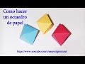 Como hacer un octaedro de papel_how to make an origami octahedron