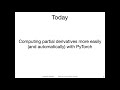 L6.0 Automatic Differentiation in PyTorch -- Lecture Overview