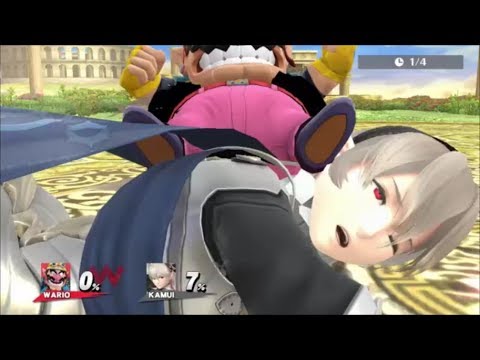 スマブラfor　トレーニングで女キャラにワリオの下投げ