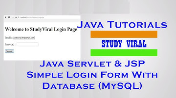 Java Servlet JSP Login with MySQL Database - StudyViral (Part-2)