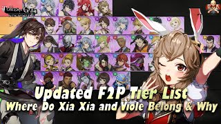 [Tower of God: New World] - F2P Tier List Xia Xia and Viole are rated with some adjustments