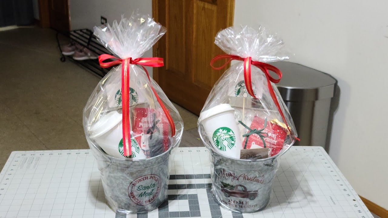 Christmas #starbucks Diy Christmas Gift Baskets for Teachers 