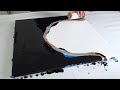 Acrylic Pouring - BIG Wave Split Painting - Fluid Art / Dutch pour