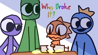 WHO BROKE IT MEME//Rainbow friends